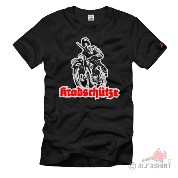 Oldschool Kradschütze Krad-Schtz Motorrad-Fahrer T-Shirt #40989