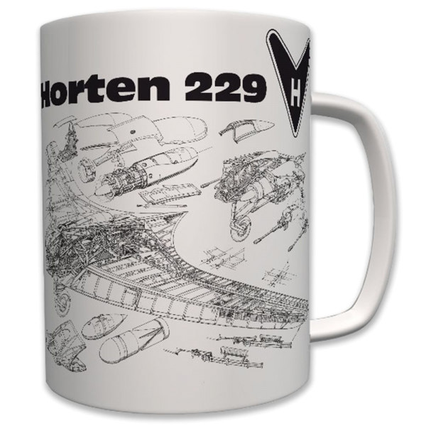Horten 229 Nurflügler Luftwaffe H IX stealth bomber Flugzeug LW - Tasse#6229