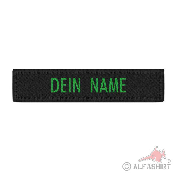 Namenschild Patch Grün schwarz Uniform individuell personalisiert Name #41194
