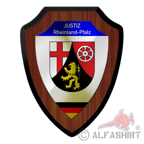 Wappenschild Justiz Rheinland-Pfalz Abzeichen Mainz Dienstzeit Polizist #41059