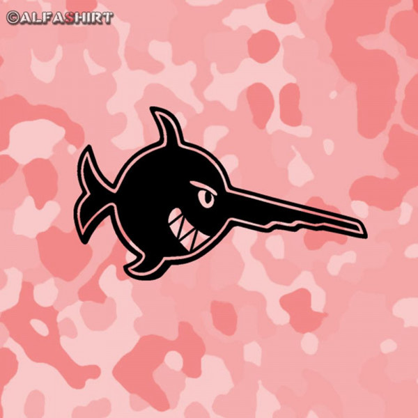 Sticker Badge Swordfish Sawfish U96 Fish Agressive 10x6cm # A540