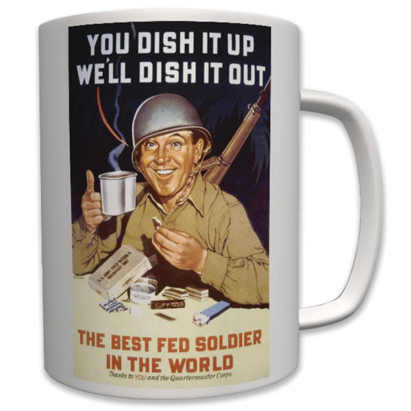 Quartermaster Corps US Army- Tasse Becher Kaffee #6354