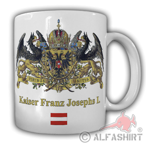 Franz Joseph Kaiser von Österreich Wappen Viribus Unitis - Tasse #25864