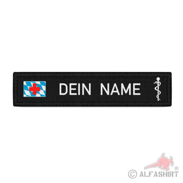 Namensschild Patch Bayern Sani Sanitäter Arzt Doktor Bavaria Feuerwehr #40181