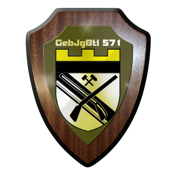 Wappenschild - Gebirgsjägerbataillon 571 GebJgBtl Bundeswehr BW Edelweiss #9013