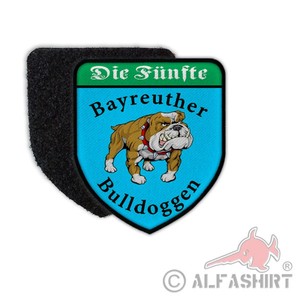 Patch 7x6 Bayreuther Bulldoggen Die Fünfte Abzeichen Klett Uniform #35644