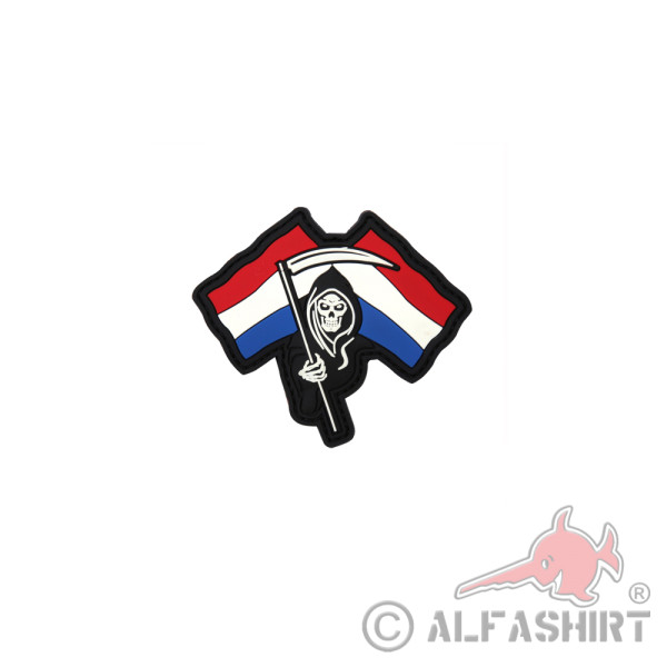 3D Rubber Dutch Reeper Patch Niederlande Airsoft Alfashirt 7 x 8 cm#26929