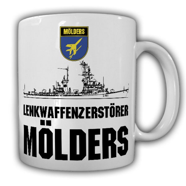 Tasse Mölders D186 Zerstörer Wappen Schiff Bundeswehr Marine Klasse 103 #21818