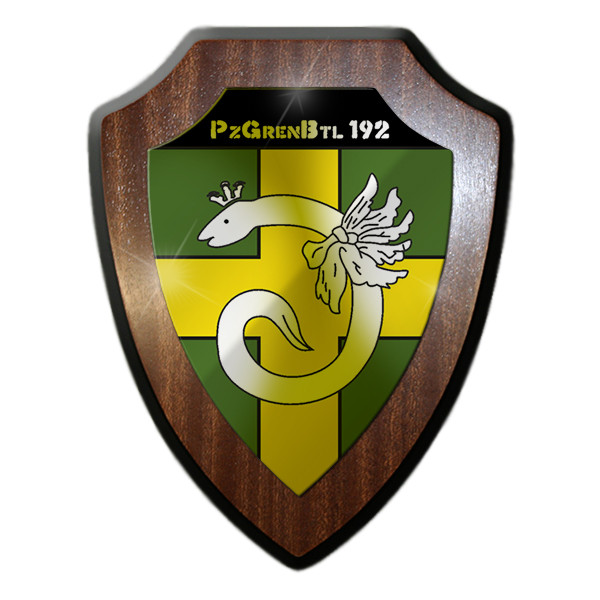 Wappenschild / Wandschild -PzGrenBtl 192 Panzergrenadier Bataillon DZE #9675