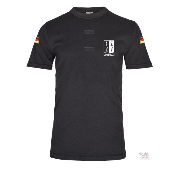 schwarz BW Tropen SFOR Veteran Stabilisierungsstreitkräfte NATO T-Shirt.#35847
