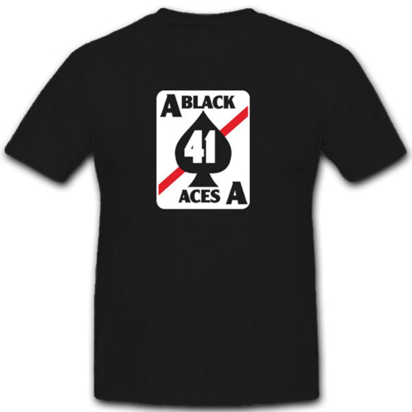 VFA 41 Black Aces Geschwaderabzeichen Ass Wappen Abzeichen Emblem- T Shirt #3720