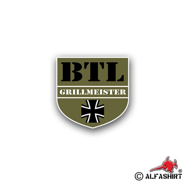 Aufkleber/Sticker Btl Grillmeister Bundeswehr Bataillon Grill 7x7cm A1337