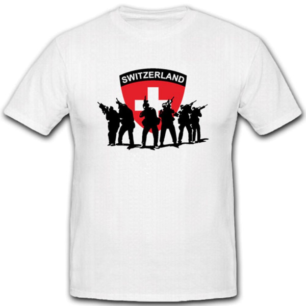 Schweizer Armee Militär Soldaten Wappen Abzeichen Einheit Emblem- T Shirt #3738