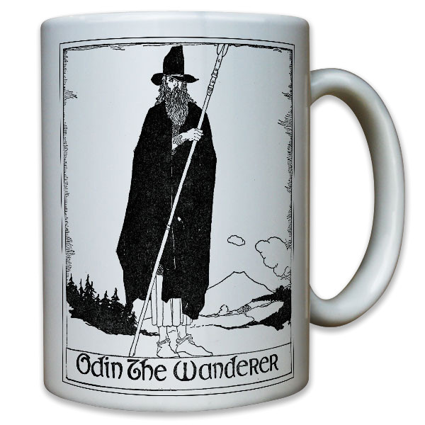 Odin the Wanderer Gott Wikinger Wotan Edda Germanen - Tasse Kaffee Becher #9532