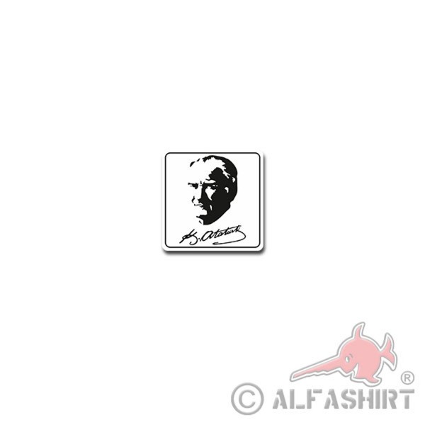 Mustafa Kemal Atatürk Sticker Turkey Türkiye Statesman 7x7cm