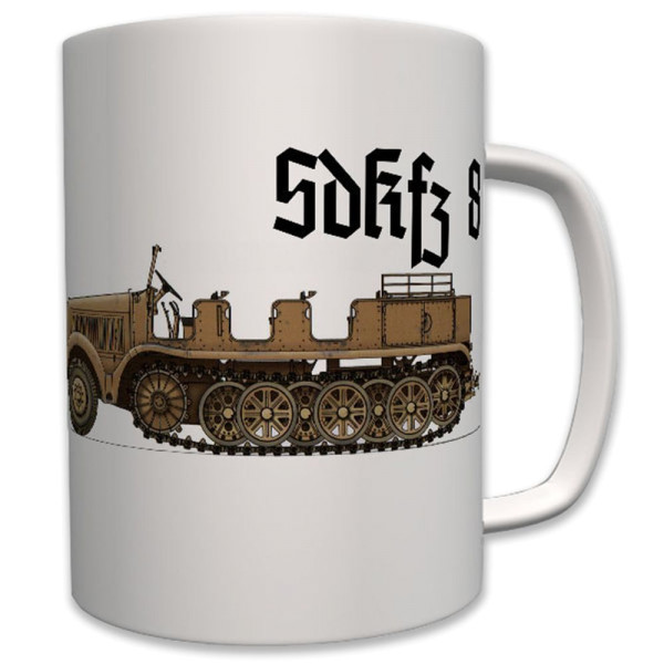Halbkette SdKfz 8-DB10 Wk Deutschland Wh Dak Zugfahrzeug - Tasse Kaffee #7431