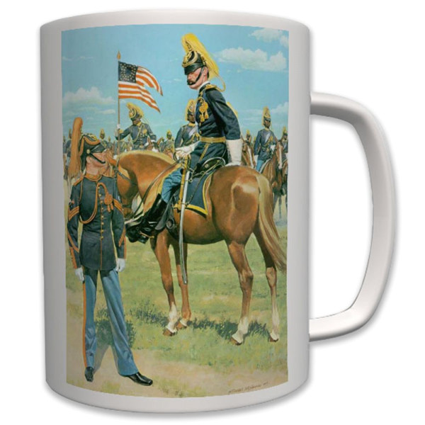 Us Armee Kavallerie Soldat Reiter Pferd Infanterie Amerikanischer - Tasse #6358