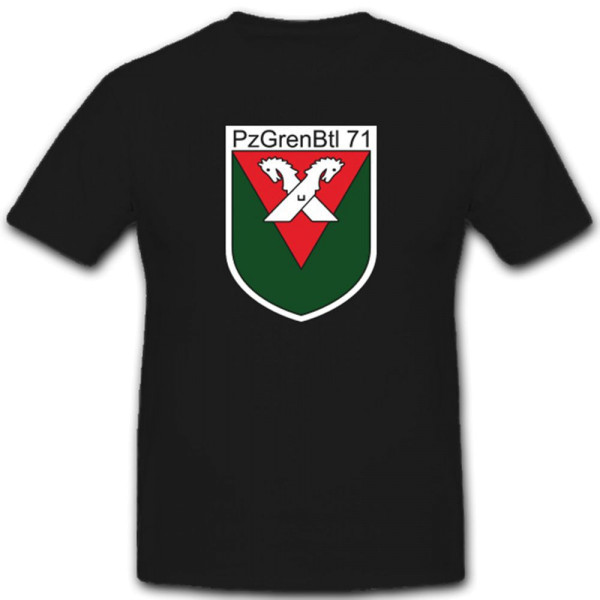 PzGrenBtl 71 Hamburg Panzergrenadierbataillon Bundeswehr Wappen - T Shirt #4249