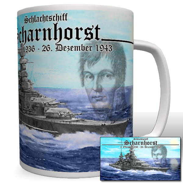 Scharnhorst Schlachtschiff Schiff Gerhard von Scharnhorst Marine Tasse #3275