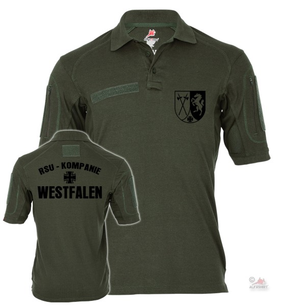 Tactical Polo Shirt Alfa - RSU Company Westfalen Coat of Arms Service Shirt # 19053