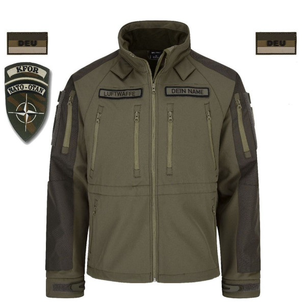 KFOR Veteranen Kosovo Tactical Softshell-Jacke BW Bundeswehr Heer #32489