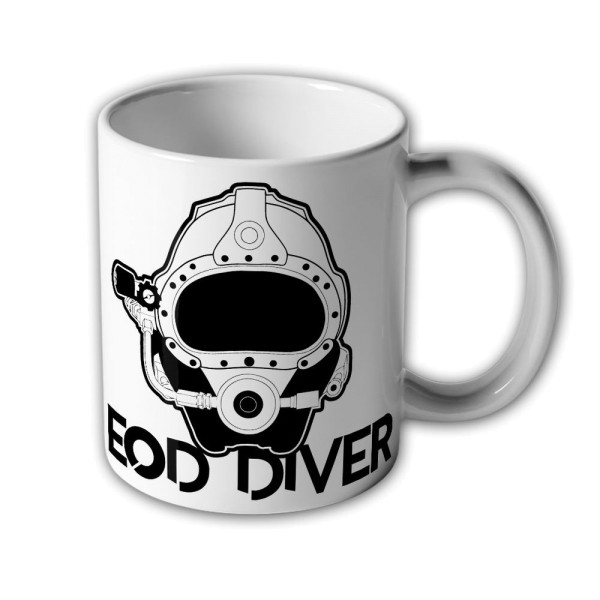 Tasse EOD Diver Navy Explosive Ordnance Disposa Taucher See Mine Helm #31432
