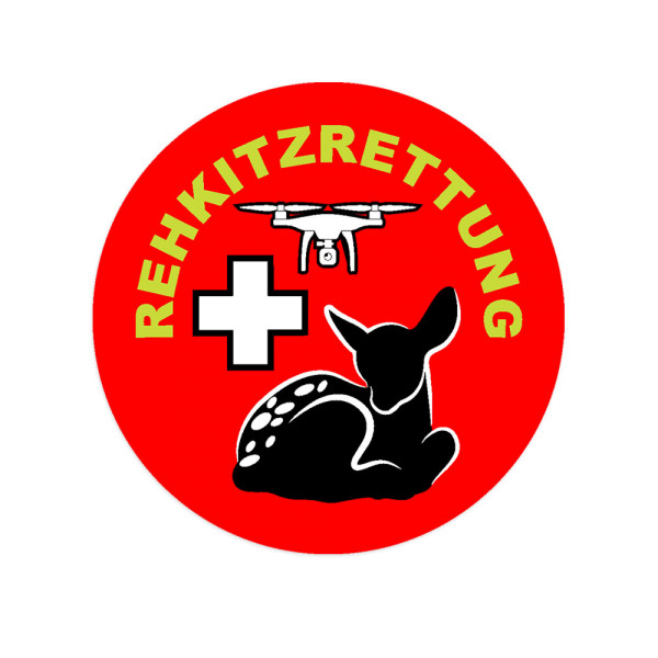 Aufkleber Sticker Rehkitzrettung Rehkitz Rettung Retter Wildtier 8x8cm #A6122