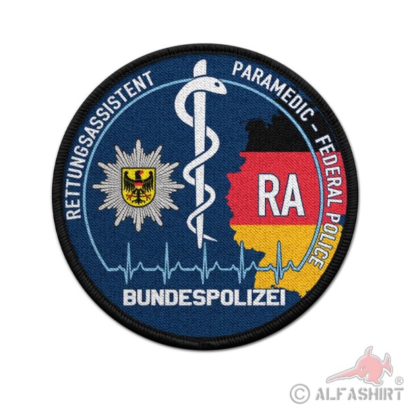 Patch Rund RA Bundespolizei Rettungs Assistent Sanitäter Sanitätsdienst #38837