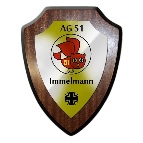 AG 51 Immelmann Wappen Wandschild Luftwaffengeschwader Bundeswehr Militär #20392