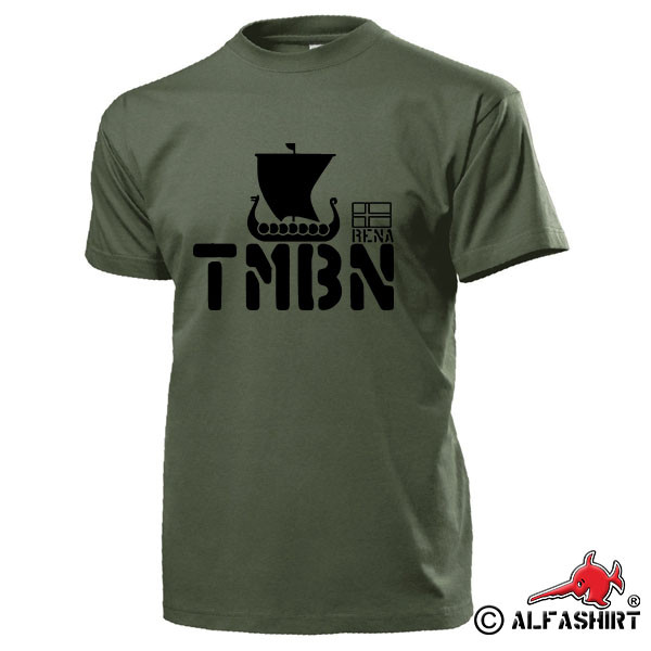 TMBN Telemark Bataljon Wappen Abzeichen Wikingerschiff Elite T Shirt #17300