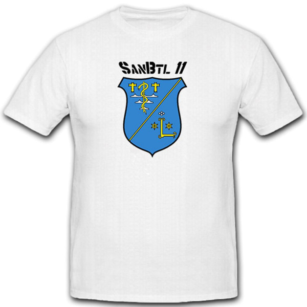 SanBtl 11 - Sanitärs Bataillon 11 Deutschland Wappen Bundeswehr - T Shirt #11206