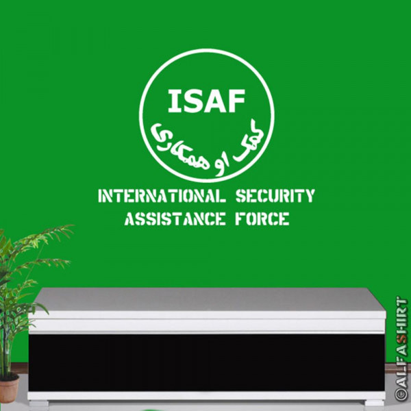 ISAF international security assistance force Sicherheit Wandtattoo 45x37cm #7123