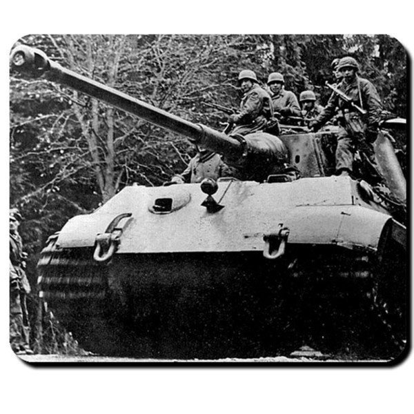 King Tiger with Paratroopers Tank Tiger 2 Ardennes Offensive Mouse Pad # 9555