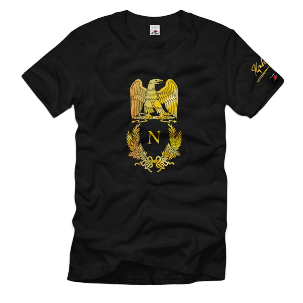 Napoleon Bonaparte Wappen Adler Gold Unterschrift Abzeichen Logo T Shirt #16995