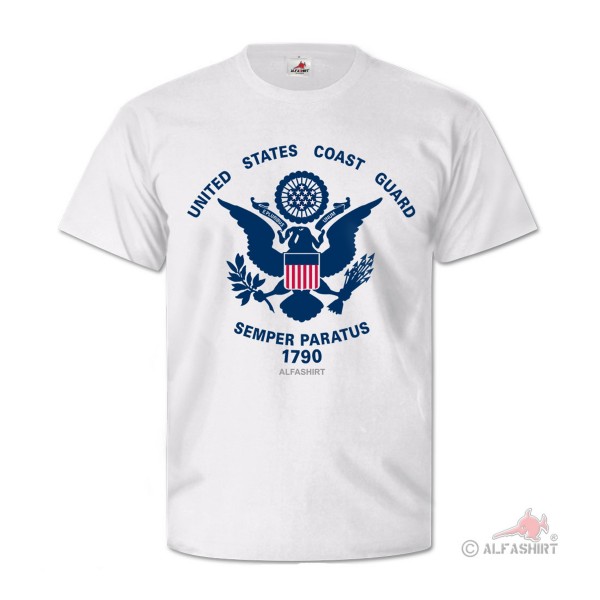 US Coast Guard Küstenwache Abzeichen Wappen USA Amerika Schiff T Shirt #26822