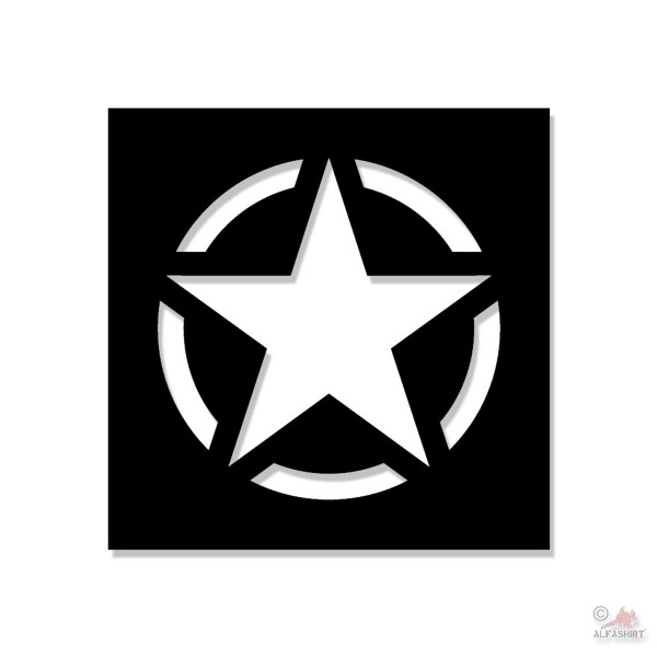 Lackierschablonen Aufkleber Allied Star US Army Stern Stencil 13x13cm #A4610
