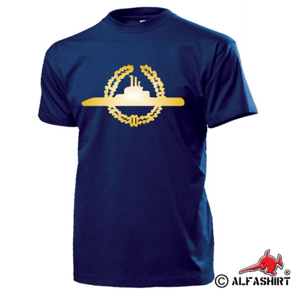 U-Boot Abzeichen BW U-Bootfahrer Emblem Gold Deutschland T-Shirt #15539