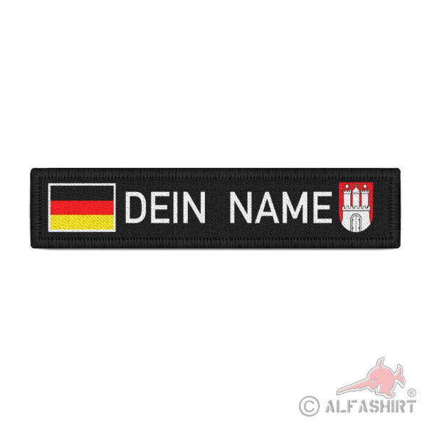 Namensschild Deutschland Dein Name Hamburg Wunschtext personalisierbar #38325