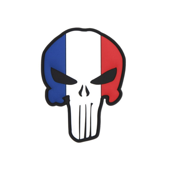 3D Patch French Skull Frankreich Paris Aufnäher Französische armee 8x6cm #32641