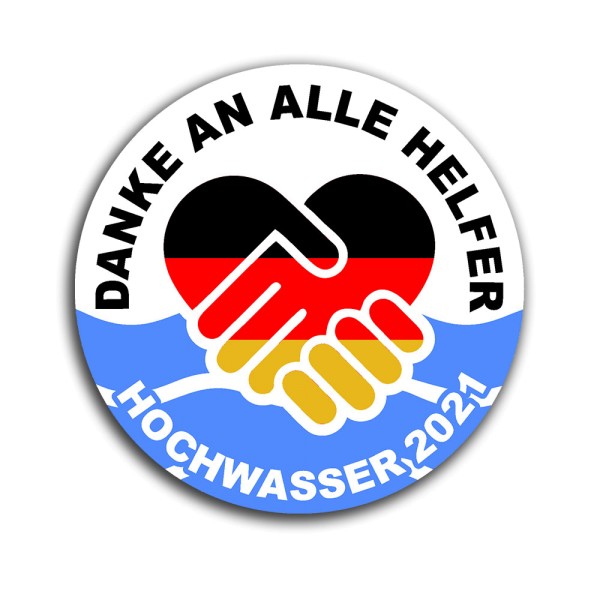 HW21 Aufkleber Hochwasser 2021 Flut Katastrophe Ahr Eifel NRW 9cm #A5725