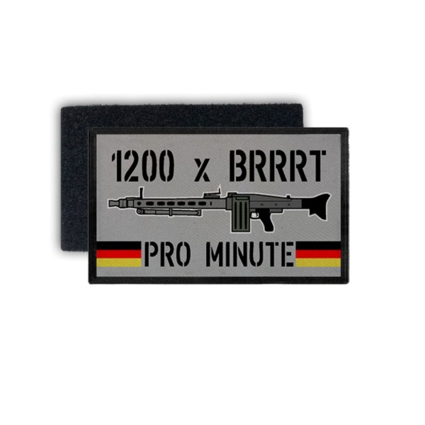 Patch 1200 x BRRRT BW MG3 Per Minute Machine Gun Bundeswehr 7,5x4,5cm # 32214