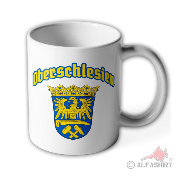 Tasse Ober-Schlesien Heimat Wappen Adler Farben Kattowitz Oppeln #39732
