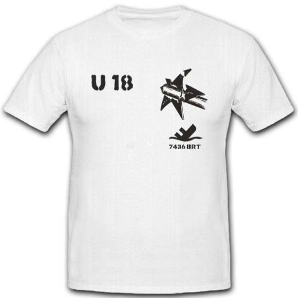 U Boot 18 Marine Atlantik Schlacht Fleige Wappen Typ Ii B Uboot - T Shirt #4155