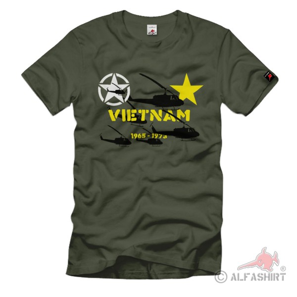 Vietnam Usa Militär Helicopter Bell 1965 - 1973 - T Shirt #2229