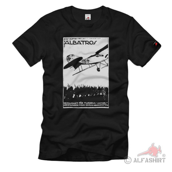 Albatros Flugzeugwerke WW1 Poster Biplane Airplane Advertising T-Shirt # 36961
