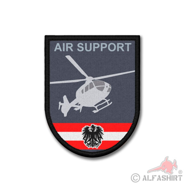 Patch Flugpolizei Österreich Hubschrauber Polizie Aufnäher Air 9x7cm #26187