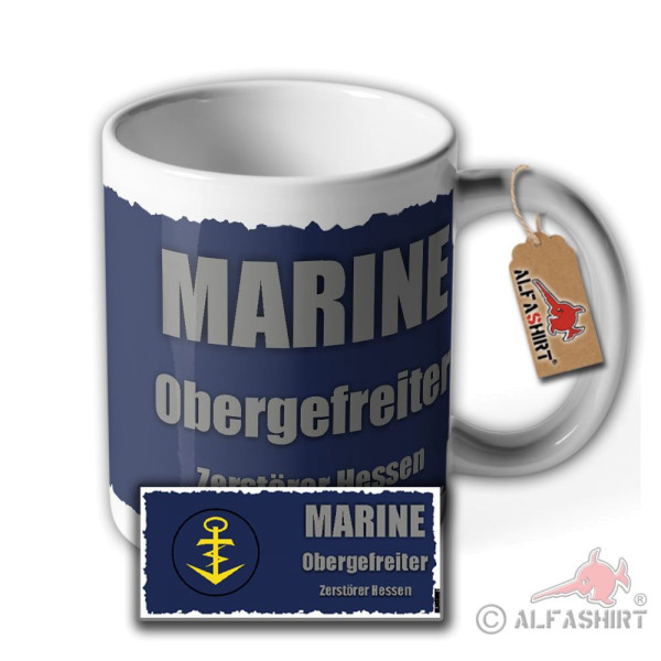 Tasse Obergefreiter Bundeswehr Marine Verwendungsbereich #35071