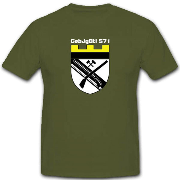 Gebjgbtl571 Gebirgsjägerbataillon 571 Bundeswehr Militär Einheit - T Shirt #3506