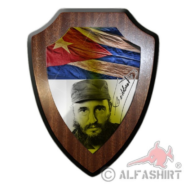 Heraldic shield - Fidel Castro Cuba signature Havana Revolution deco # 19652