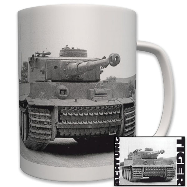 Achtung Tiger Panzer Foto Panzerkampfwagen Deutscher Panzer Wk2 - Tasse #6225